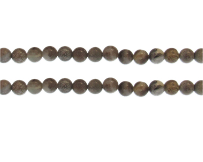 6mm Light Gray Gemstone Bead, approx. 30 beads