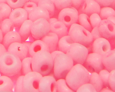 6/0 Pink Opaque Glass Seed Beads, 1oz. bag