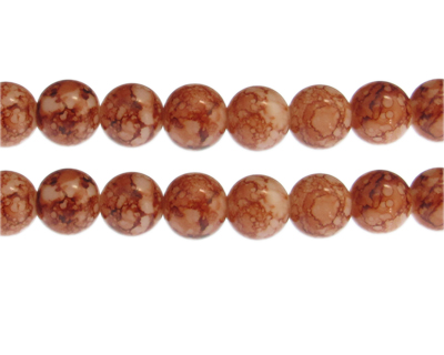 12mm Sand Marble-Style Glass Bead, approx. 18 beads