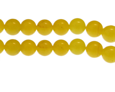 12mm Yellow Gemstone Bead, approx. 15 beads
