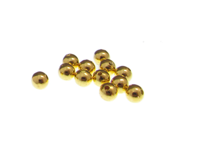 6mm Gold Brass Spacer Bead, approx. 40 beads