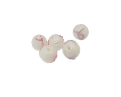 8mm Cancer Awareness Lampwork Glass Bead, 5 beads 8mm Cancer Awareness Lampwork Glass Bead, 5 beads
