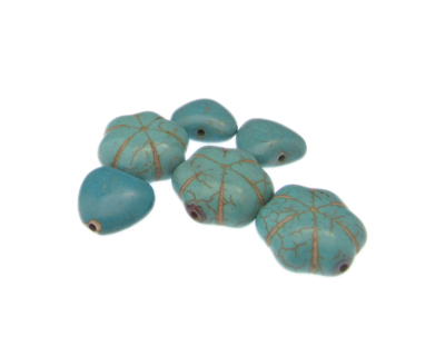 Turquoise Heart/Flower Bead Mix, 6 beads Turquoise Heart/Flower Bead Mix, 6 beads