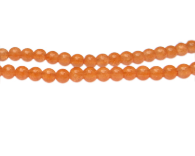 6mm Carnelian-Style Glass Bead, approx. 45 beads