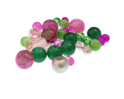 (image for) Approx. 1oz. Spring Designer Glass Bead Mix - Click Image to Close
