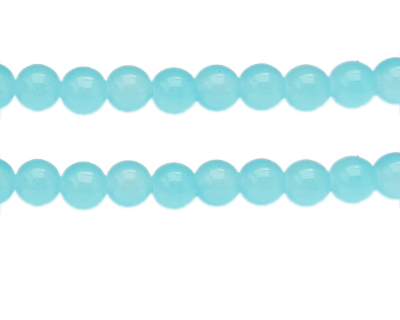 10mm Sea Foam Jade-Style Glass Bead, approx. 21 beads