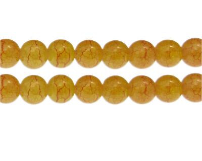 (image for) 12mm Carnelian/Citrine Duo-Style Glass Bead, approx. 14 beads