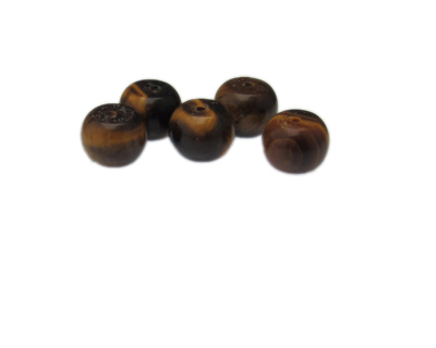 (image for) 12 x 10mm Tiger's Eye Gemstone Rondelle Bead, 5 beads