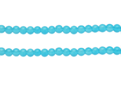 (image for) 6mm Turquoise Jade-Style Glass Bead, approx. 76 beads