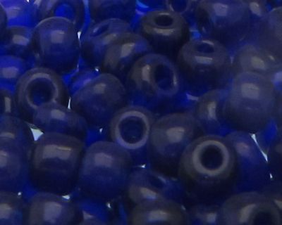 6/0 Navy Transparent Glass Seed Bead, 1oz. Bag