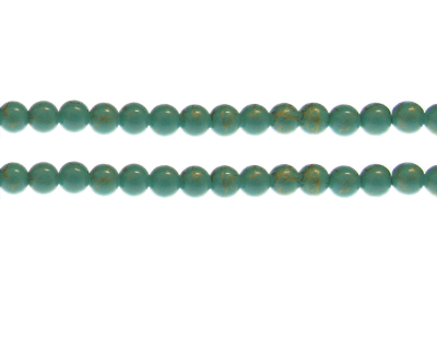 (image for) 6mm Grass Green Sparkle Abstract Glass Bead, approx. 43 beads