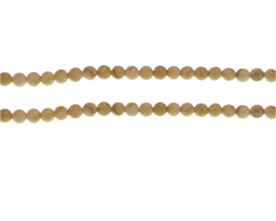 (image for) 4mm Beige Jasper Gemstone Bead, approx. 43 beads