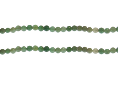 4mm Green Gemstone Bead, approx. 43 beads