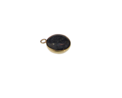 16mm Lapis Gold Gemstone Pendant