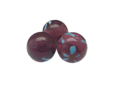 (image for) 24mm Plum Lampwork Glass Bead, 1 bead, NO Hole