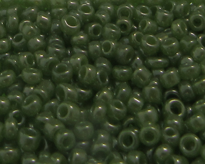 (image for) 11/0 Apple Green Ceylon Glass Seed Bead, 1oz. Bag