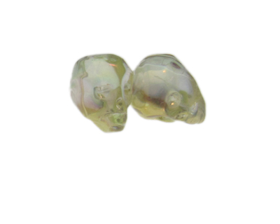 24 x 20mm Cream Skull Glass Bead, 2 beads