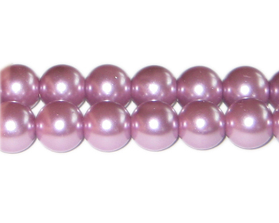 (image for) 12mm Lavendar Glass Pearl Bead, approx. 18 beads