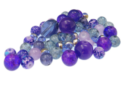 (image for) Approx. 1.5oz. Royal Purples Designer Glass Bead Mix