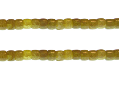 8 x 6mm Mustard Rondelle Gemstone-Style Bead, 7.5" string