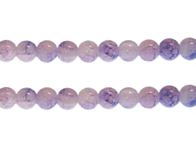 (image for) 10mm Purple Duo-Style Glass Bead, approx. 18 beads - Click Image to Close