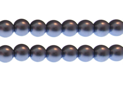 12mm Sky Blue Glass Pearl Bead, approx. 18 beads