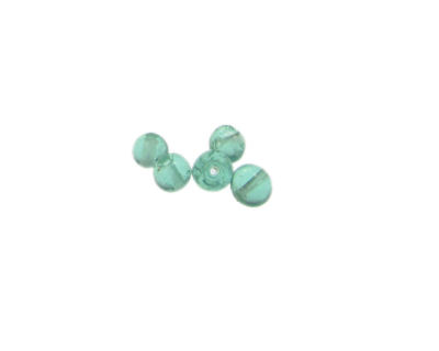 6mm Pale Aqua Lampwork Glass Bead, 5 beads 6mm Pale Aqua Lampwork Glass Bead, 5 beads