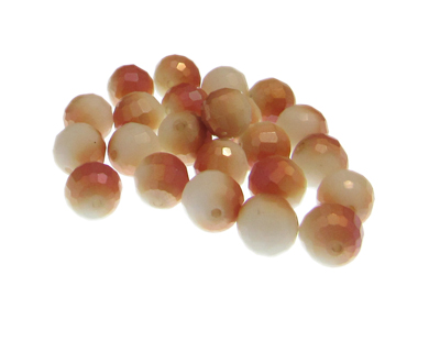 (image for) Approx. 1oz. x 10mm Rust/White Glass Beads - Click Image to Close