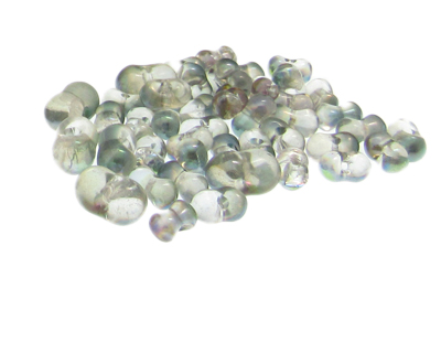(image for) Approx. 1.2oz. x 10x6mm Silver Peanut Glass Bead