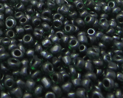 11/0 Forest Green Transparent Glass Seed Bead, 1oz. Bag