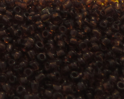 11/0 Dark Brown Transparent Glass Seed Bead, 1oz. Bag