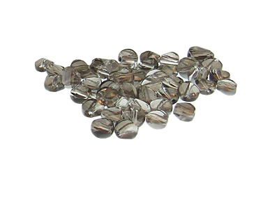 Approx. 1oz. x 6x4mm Silver Faceted Glass Beads
