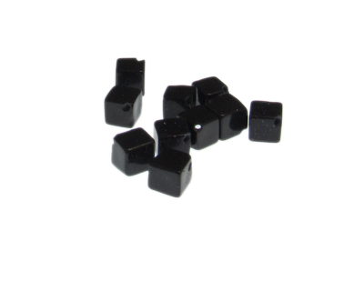 (image for) 6mm Blue Sandstone Gemstone Cube Bead, 10 beads, diagonal hole