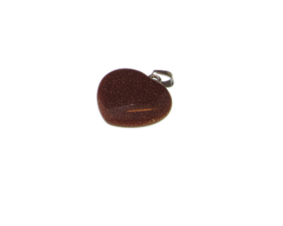 18mm Goldstone Heart Gemstone Pendant