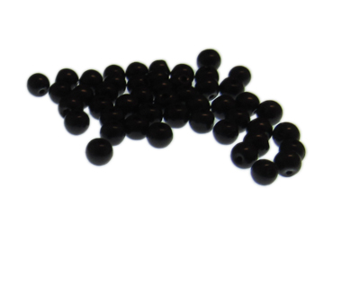 Approx. 1oz. x 4mm Black Pressed Glass Beads