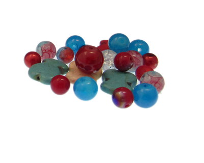 (image for) Approx. 1oz. Independence Designer Glass Bead Mix - Click Image to Close