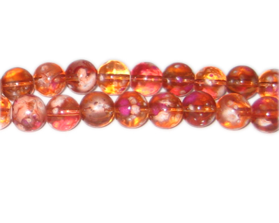 (image for) 10mm Orange Blossom Spray Glass Bead, approx. 28 beads