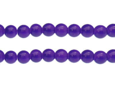 10mm Grape Jade-Style Glass Bead, approx. 21 beads