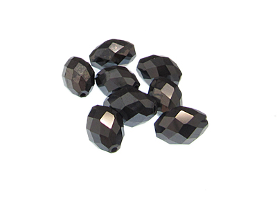 (image for) 16 x 10mm Gunmetal Bicone Glass Bead, 8 beads - Click Image to Close