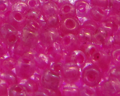 (image for) 6/0 Hot Pink Luster Glass Seed Beads, 1oz. bag