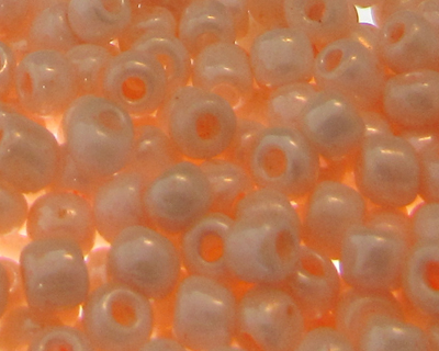 6/0 Soft Peach Opaque Glass Seed Bead, 1oz. Bag