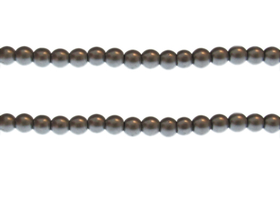 6mm Stone Glass Pearl Bead, approx. 68 beads
