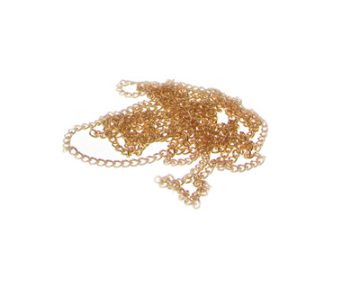 (image for) 1mm Rose Gold Metal Link Chain, 40" length
