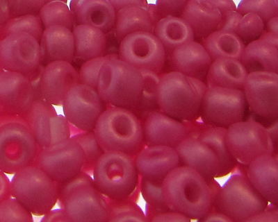 6/0 Rich Pink Opaque Glass Seed Bead, 1oz. Bag