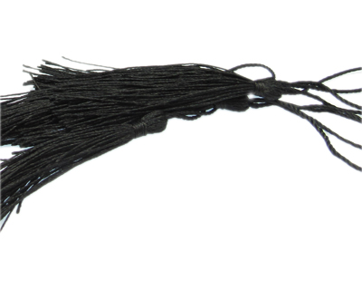 130 x 6mm Black Polyester Tassel (70 x 90mm), 5 tassels