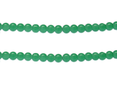 6mm Fern Jade-Style Glass Bead, approx. 73 beads