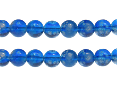 (image for) 12mm Turquoise Bloom Spray Glass Bead, approx. 15 beads - Click Image to Close