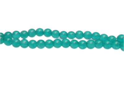 6mm Green Aventurine-Style Glass Bead, approx. 45 beads