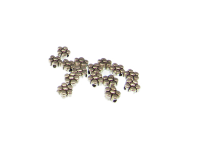 (image for) 6mm Silver Flower Metal Spacer Bead, approx. 15 beads - Click Image to Close