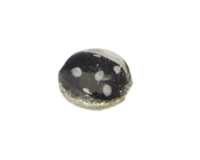 28mm Black Spot Lampwork Glass Bead
